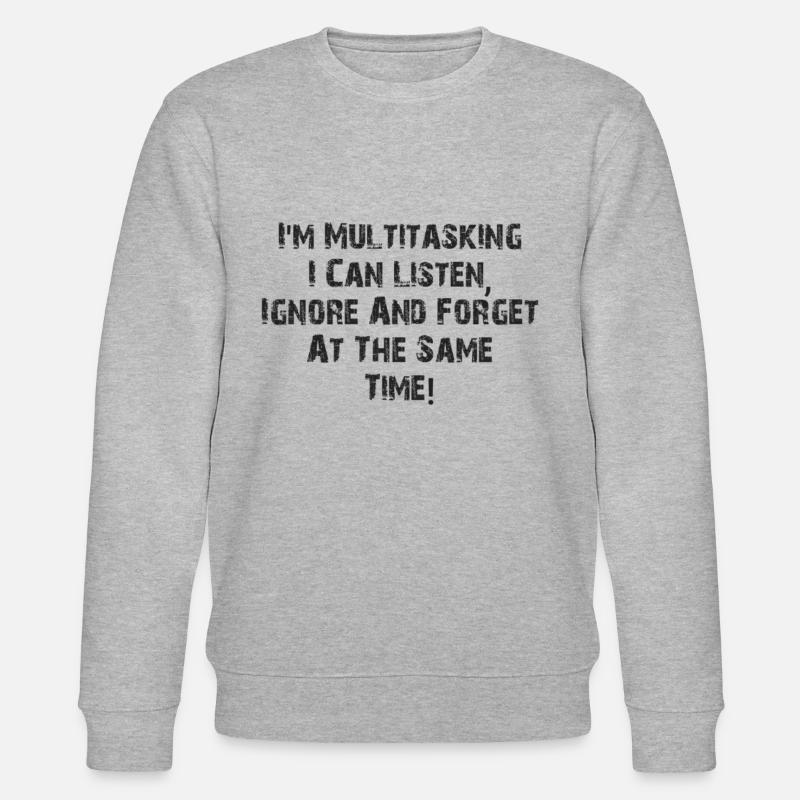 ADHS-Multitasking - Stanley/Stella Unisex Bio-Sweatshirt CHANGER  - Grau meliert