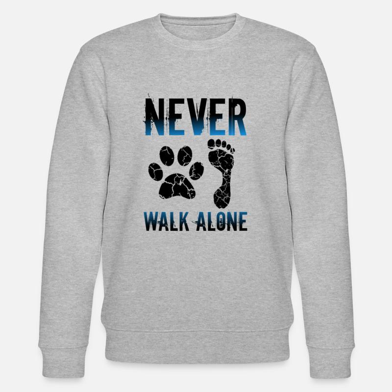 Never walk alone - Stanley/Stella CHANGER Unisex Organic Sweatshirt - heather grey