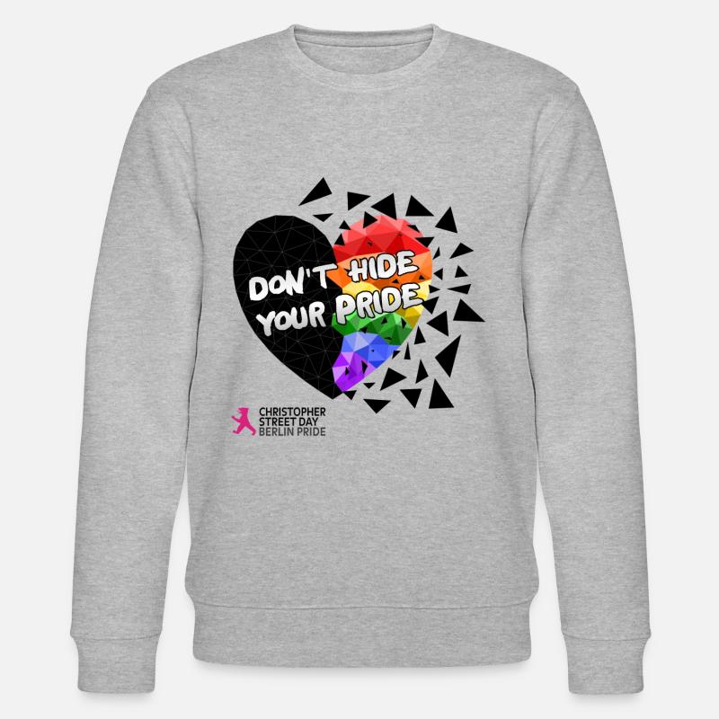 DON´T HIDE YOUR PRIDE - Stanley/Stella Unisex Bio-Sweatshirt CHANGER  - Grau meliert