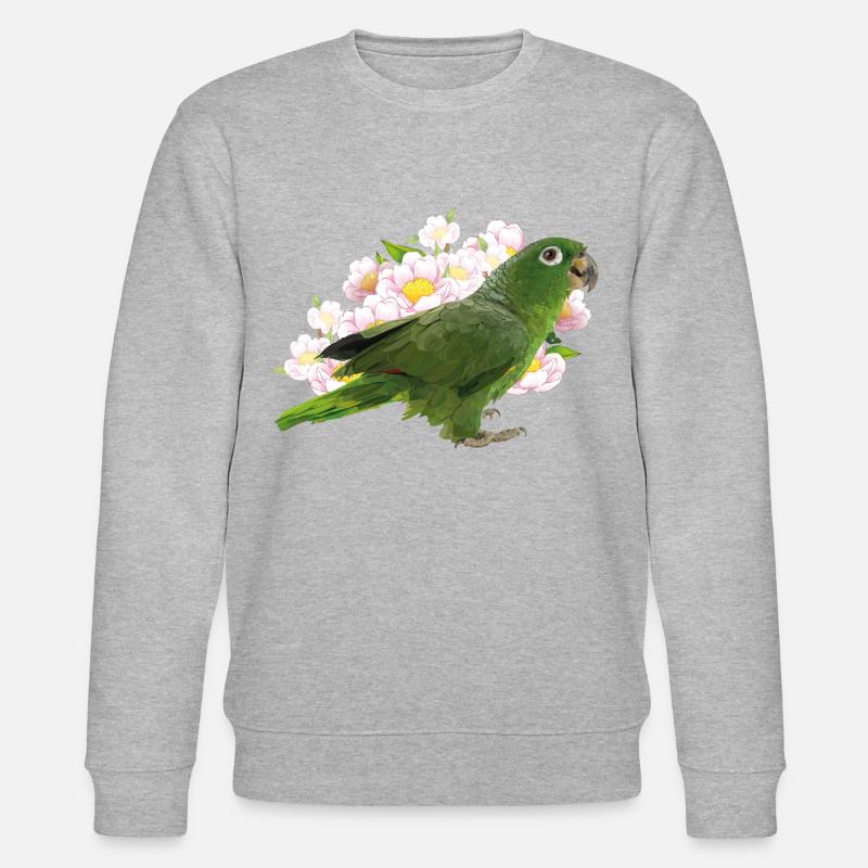 Papagei Blaue Krone - Stanley/Stella Unisex Bio-Sweatshirt CHANGER  - Grau meliert