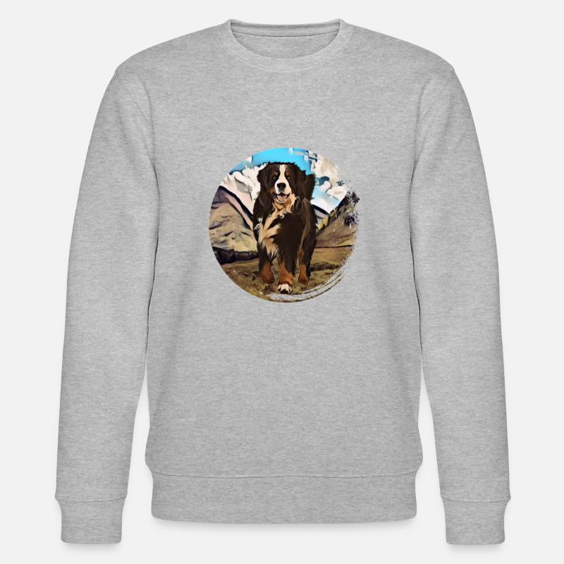 Bernese mountain dog - Stanley/Stella CHANGER Unisex Organic Sweatshirt - heather grey