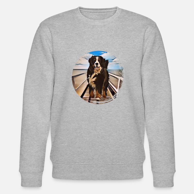 Berner Berghund - Stanley/Stella Unisex Bio-Sweatshirt CHANGER  - Grau meliert