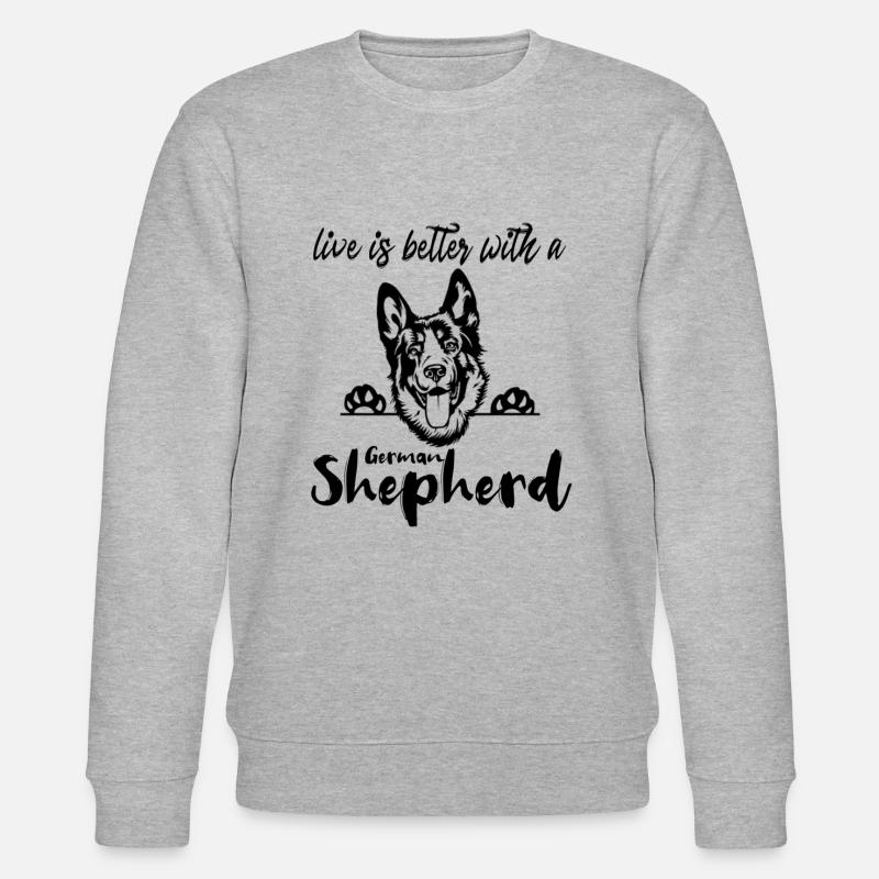 Deutscher Schäferhund - Stanley/Stella Unisex Bio-Sweatshirt CHANGER  - Grau meliert