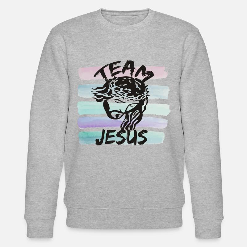 Team Jesus - Stanley/Stella Unisex Bio-Sweatshirt CHANGER  - Grau meliert