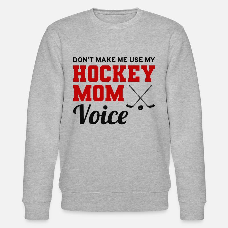 Hockey Mama - Stanley/Stella Unisex Bio-Sweatshirt CHANGER  - Grau meliert