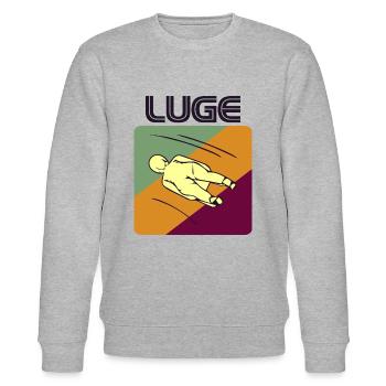 Luge Sledding Sledge Race Extreme Winter Sports - Stanley/Stella CHANGER Unisex Organic Sweatshirt - heather grey - Front - Nik (191cm) & Marisol (170cm)