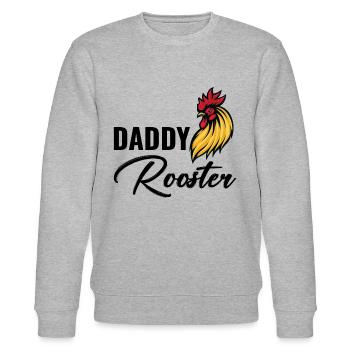Daddy Rooster Chicken Dad Farmer Fathers day - Stanley/Stella CHANGER Unisex Organic Sweatshirt - heather grey - Front - Nik (191cm) & Marisol (170cm)
