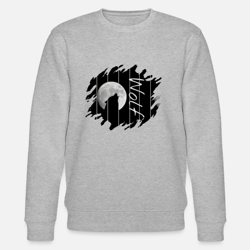 Wolf - Stanley/Stella Unisex Bio-Sweatshirt CHANGER  - Grau meliert