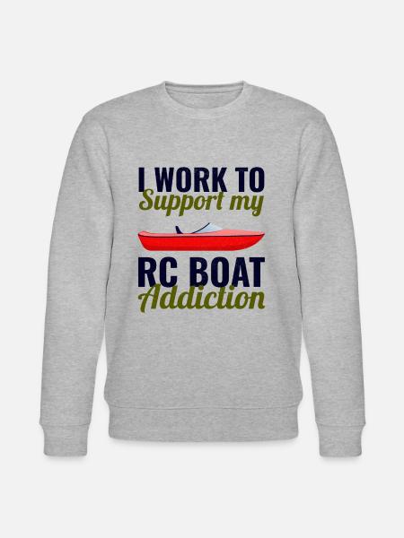 Rc Boat Racing Elektrisk motorbåd Speedbåd Race - Stanley/Stella økologisk unisex-sweatshirt CHANGER  - grå meleret