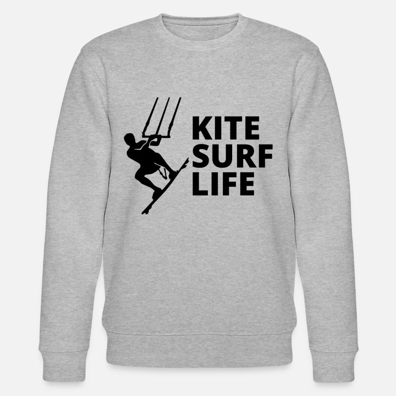 Kitesurfing Kiteboarding Kiteboarder Kitesurf - Stanley/Stella CHANGER Unisex Organic Sweatshirt - heather grey