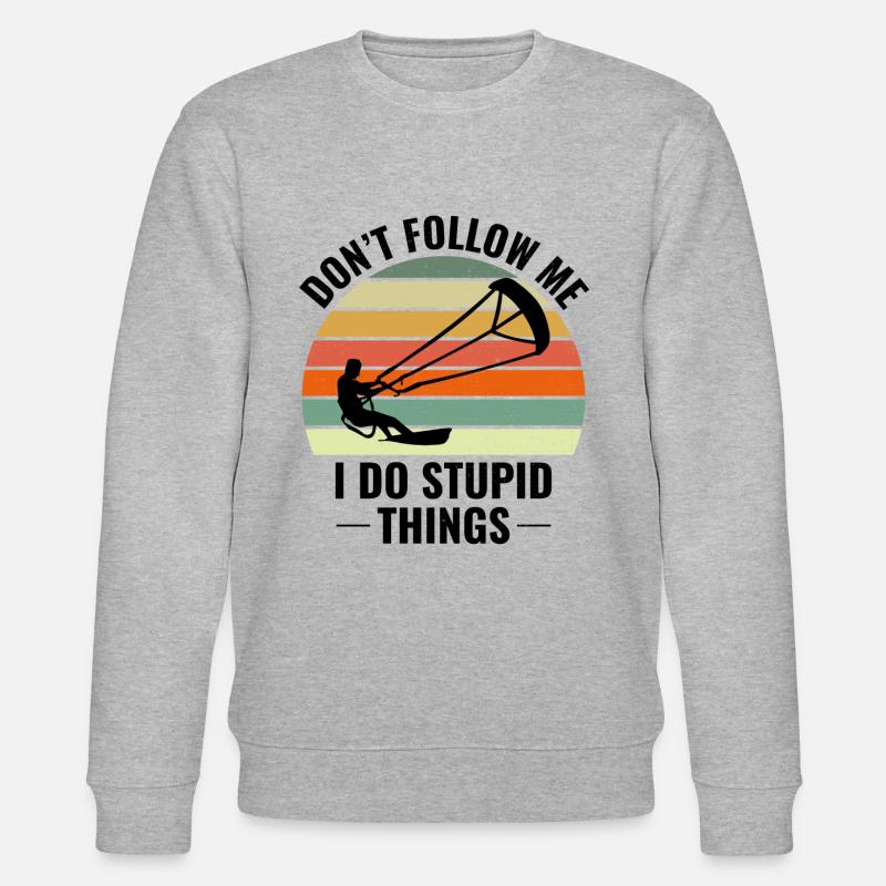 Kitesurfing Kiteboarding Kiteboarder Kitesurf - Stanley/Stella CHANGER Unisex Organic Sweatshirt - heather grey