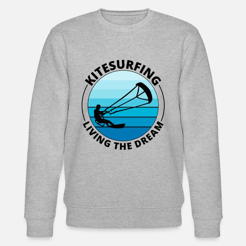 Kitesurfing Kitesurf Kiteboarding Kiteboarder - Stanley/Stella CHANGER Unisex Organic Sweatshirt - heather grey