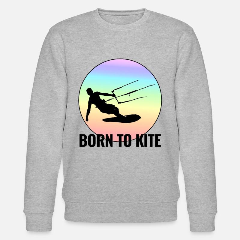 Kitesurfing Kitesurf Kiteboarding Kiteboarder - Sweat bio CHANGER Stanley/Stella Unisexe - gris chiné