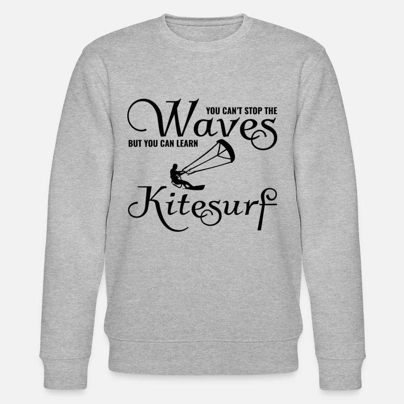 Kitesurfen Kitesurfen Kiteboarding Kiteboarder - Stanley/Stella Unisex Bio-Sweatshirt CHANGER  - Grau meliert
