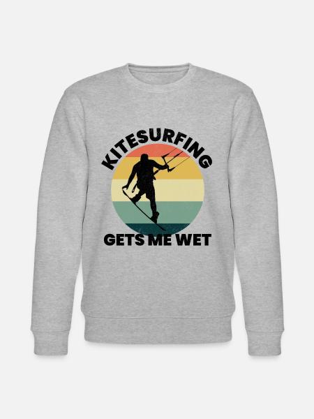 Kitesurfing Kitesurf Kiteboarding Kiteboarder - Stanley/Stella CHANGER Unisex Organic Sweatshirt - heather grey