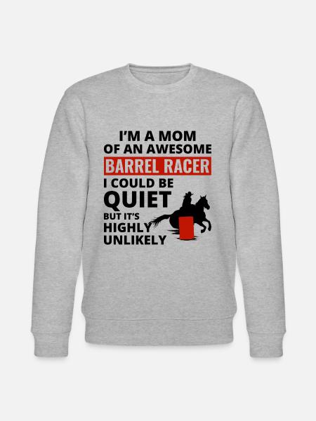 Barrel Racer Racing Horse Riding Mom Mothers day - Stanley/Stella CHANGER Unisex Organic Sweatshirt - heather grey