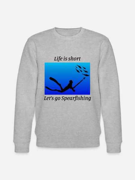 Speerfischen Speerfischen Speerfischer Fischen - Stanley/Stella Unisex Bio-Sweatshirt CHANGER - Grau meliert