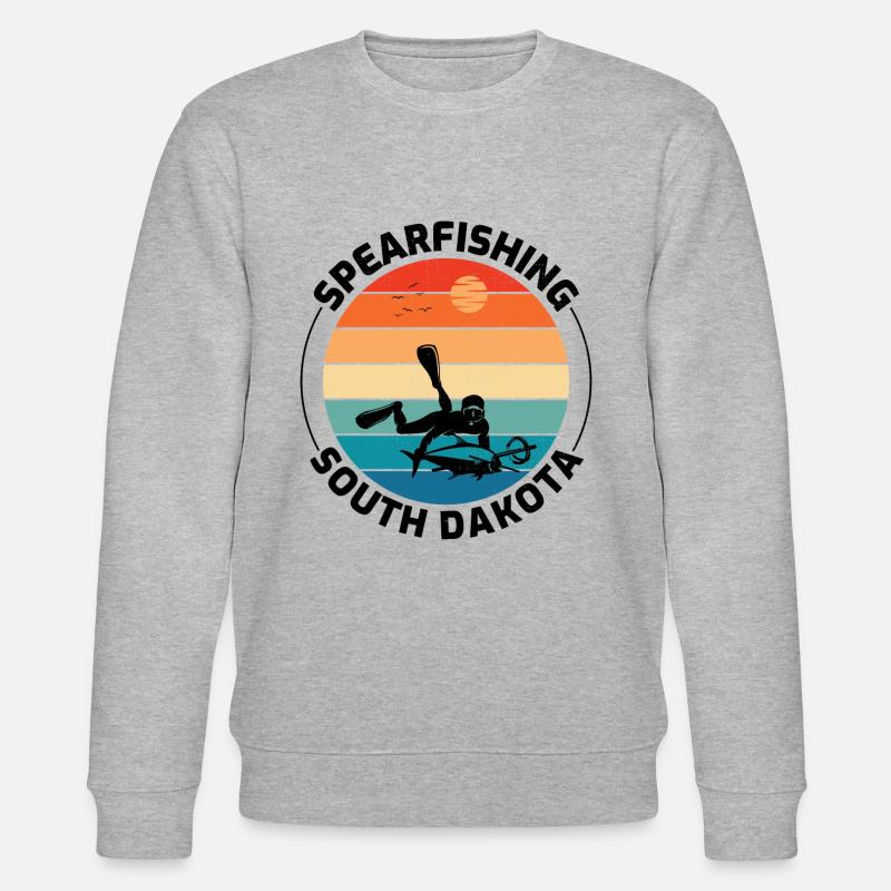 Speerfischen Speerfischen Speerfischer Fischen - Stanley/Stella Unisex Bio-Sweatshirt CHANGER  - Grau meliert