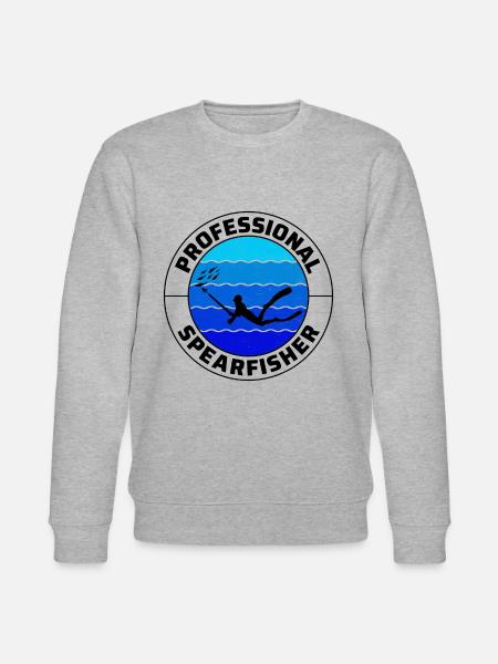Speerfischen Speerfischen Speerfischer Fischen - Stanley/Stella Unisex Bio-Sweatshirt CHANGER  - Grau meliert