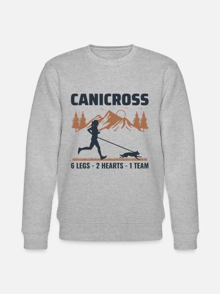 Canicross Trail Running Dog Sport Outdoor Hobby - Stanley/Stella CHANGER Unisex Organic Sweatshirt - heather grey