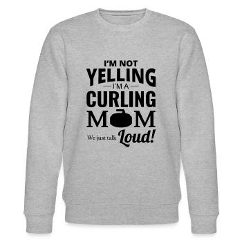 Curling Mama Winter Eissport Curler Muttertag - Stanley/Stella Unisex Bio-Sweatshirt CHANGER  - Grau meliert - Vorne - Nik (191cm) & Marisol (170cm)