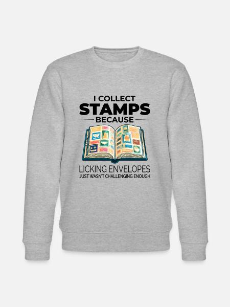 Stamp Collecting Collector Philatelist Philately - Stanley/Stella CHANGER Unisex Organic Sweatshirt - heather grey
