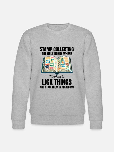 Stamp Collecting Collector Philatelist - Stanley/Stella CHANGER Unisex Organic Sweatshirt - heather grey