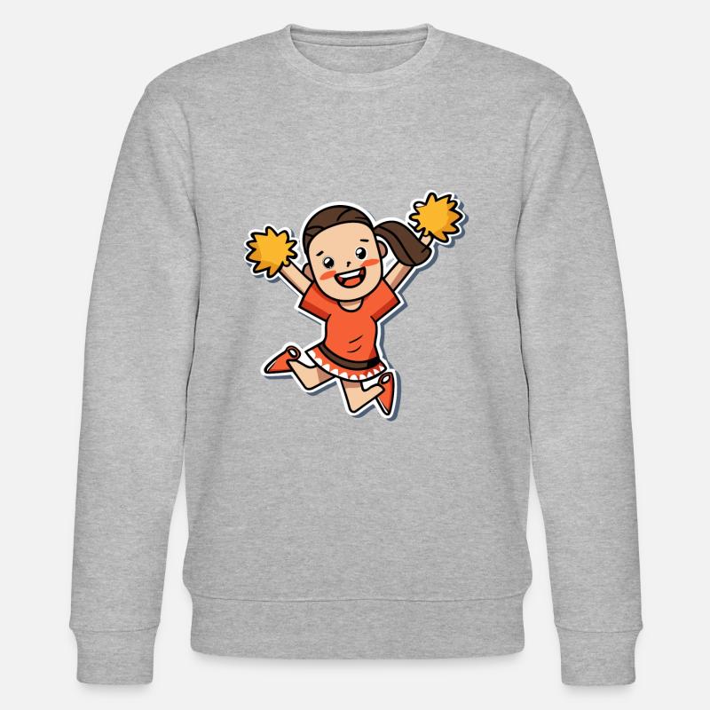 Cheerleader Mädchen Geschenk - Stanley/Stella Unisex Bio-Sweatshirt CHANGER  - Grau meliert