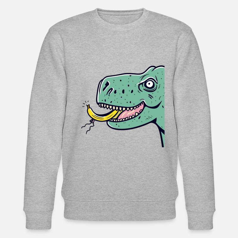 Dinosaurier - Stanley/Stella Unisex Bio-Sweatshirt CHANGER  - Grau meliert
