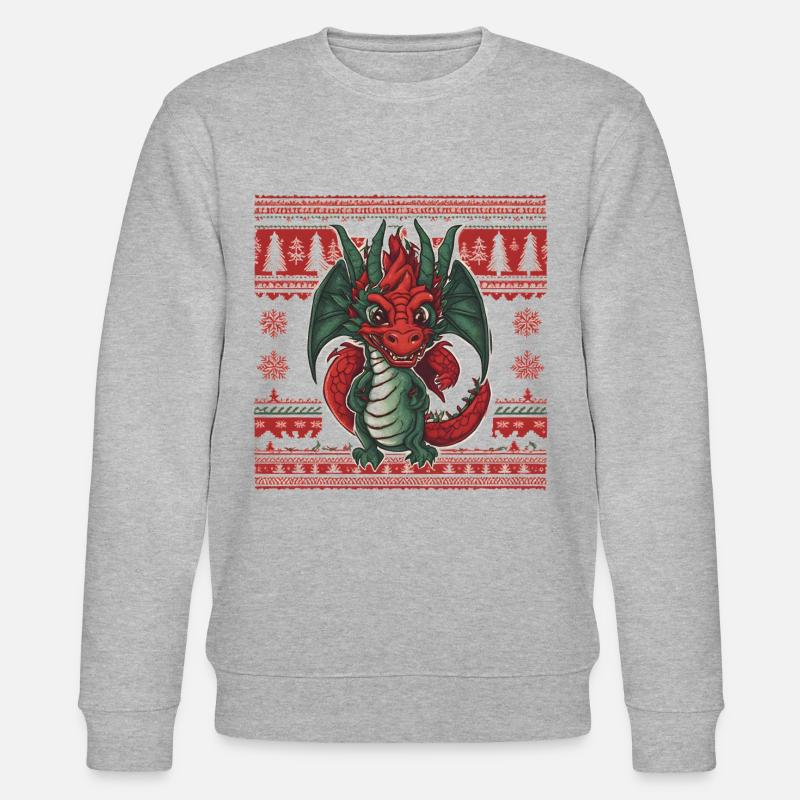 Drache - Stanley/Stella Unisex Bio-Sweatshirt CHANGER  - Grau meliert