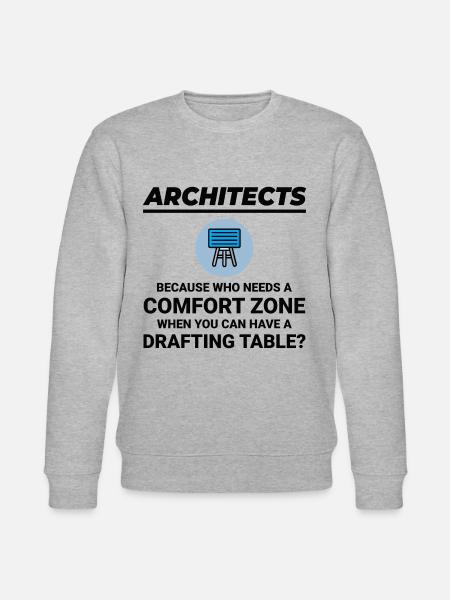 Architect Drafting Table Construction Architecture - Stanley/Stella CHANGER Unisex Organic Sweatshirt - heather grey