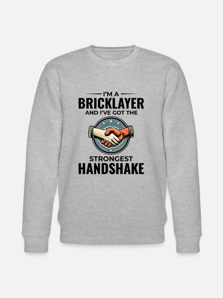 Bricklayer Wit: Crafting Solid Handshakes - Stanley/Stella CHANGER Unisex Organic Sweatshirt - heather grey