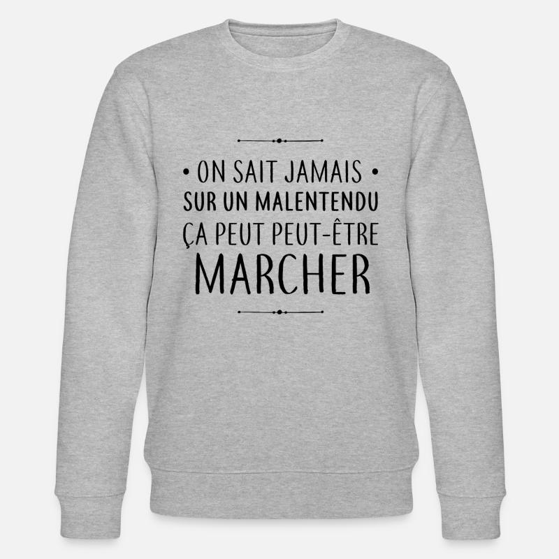 Sur un malentendu - Sweat bio CHANGER Stanley/Stella Unisexe - gris chiné