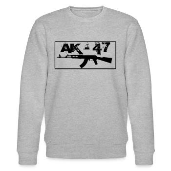 Sturmgewehr AK 47 Kalashnikov - Stanley/Stella Unisex Bio-Sweatshirt CHANGER  - Grau meliert - Vorne - Nik (191cm) & Marisol (170cm)