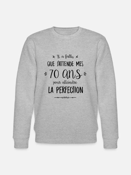70 ans/perfection - Sweat bio CHANGER Stanley/Stella Unisexe - gris chiné