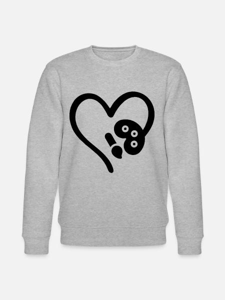 Painter Heart Art Lovers - Stanley/Stella CHANGER Unisex Organic Sweatshirt - heather grey