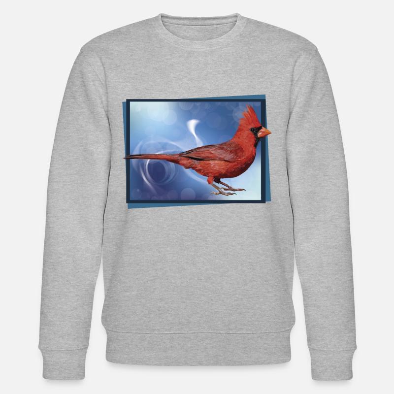 Der nördliche Kardinal - Stanley/Stella Unisex Bio-Sweatshirt CHANGER  - Grau meliert