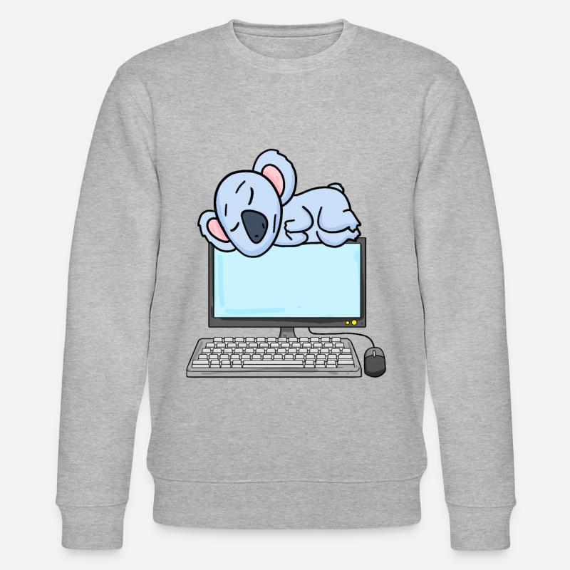 Koala Computer Nerd Programmierer Geschenk - Stanley/Stella Unisex Bio-Sweatshirt CHANGER  - Grau meliert