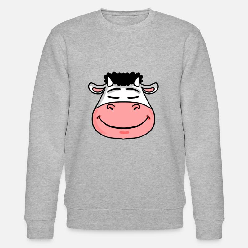 Tête de visage de vache - Sweat bio CHANGER Stanley/Stella Unisexe - gris chiné