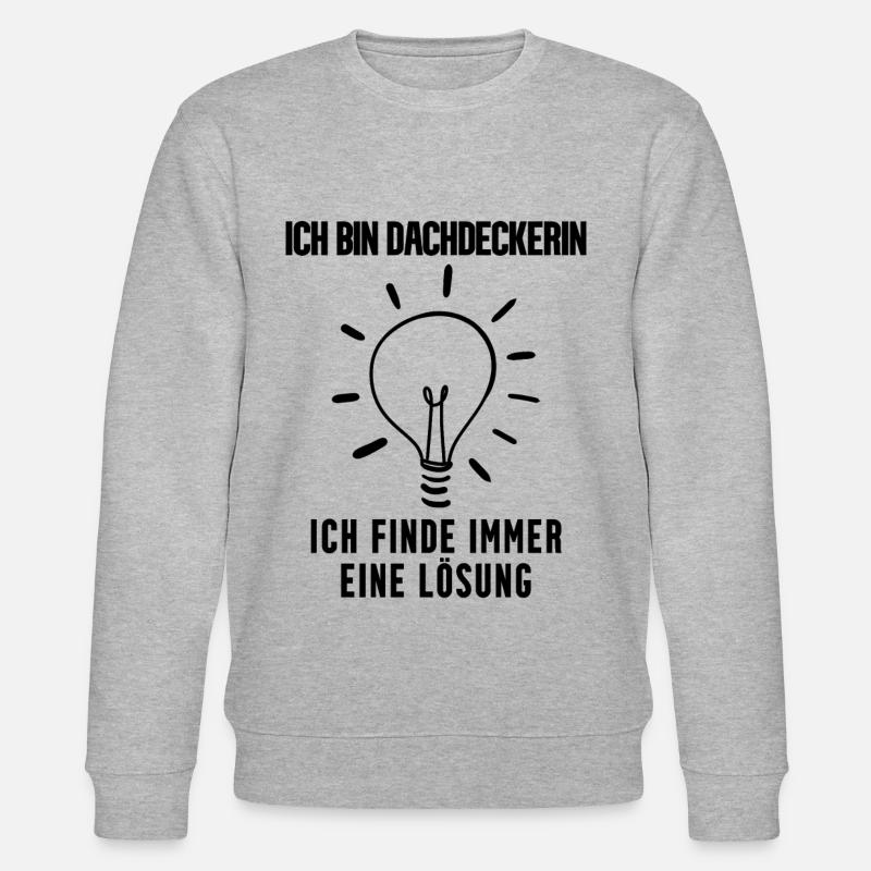 Dachdeckerin Geschenk - Stanley/Stella Unisex Bio-Sweatshirt CHANGER  - Grau meliert