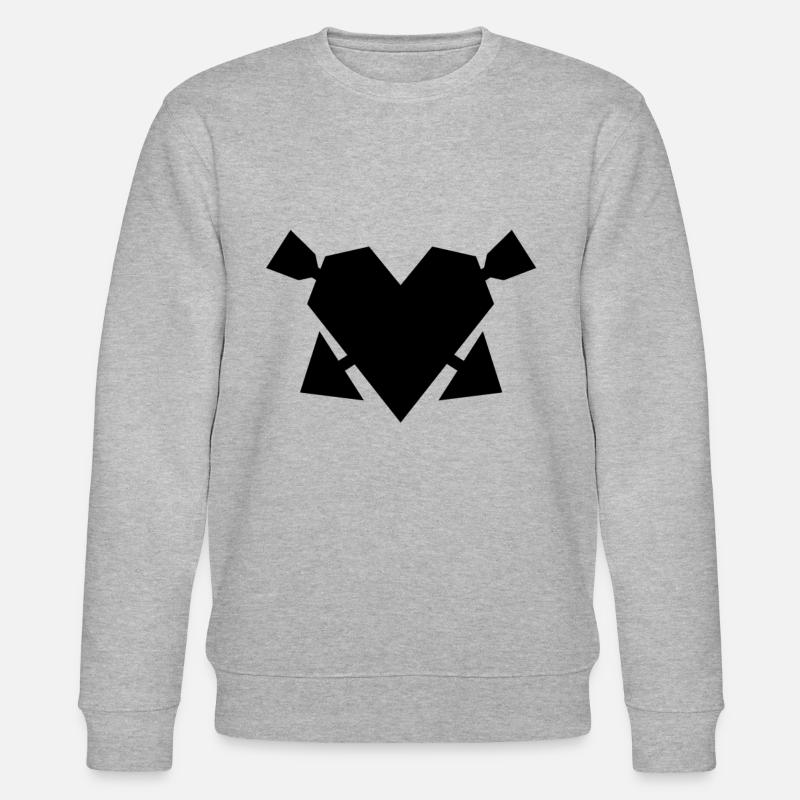 Cœur avec flèches - Sweat bio CHANGER Stanley/Stella Unisexe - gris chiné