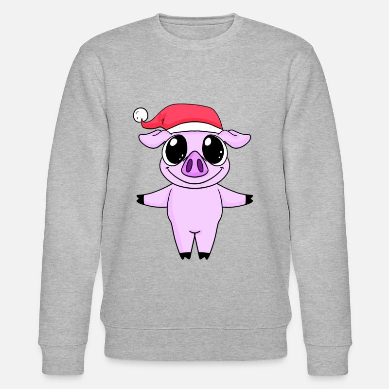 Cochon Noël - Sweat bio CHANGER Stanley/Stella Unisexe - gris chiné