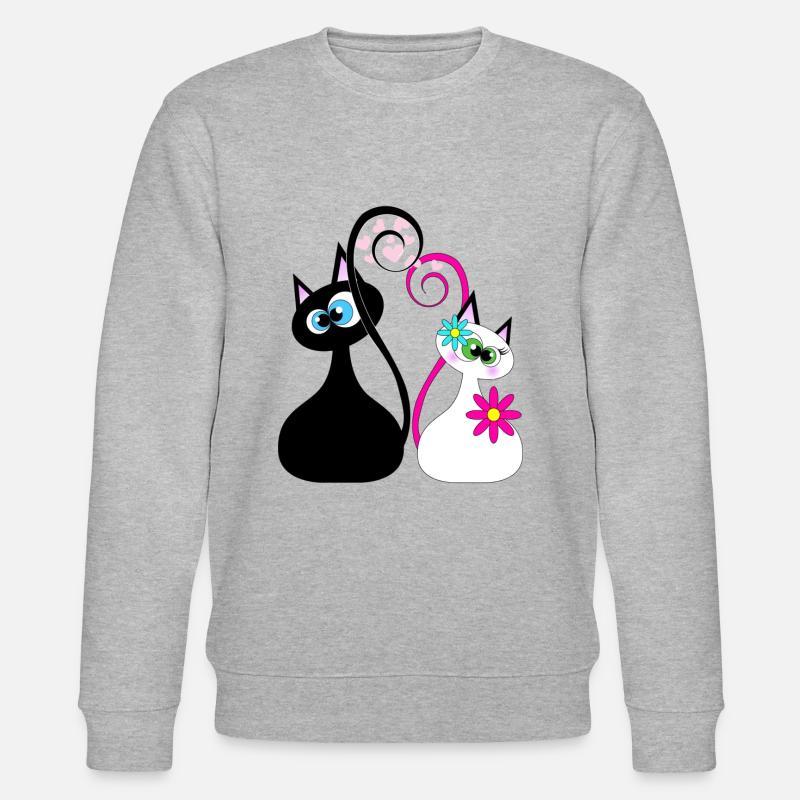 Visage de chat dame chat - Sweat bio CHANGER Stanley/Stella Unisexe - gris chiné