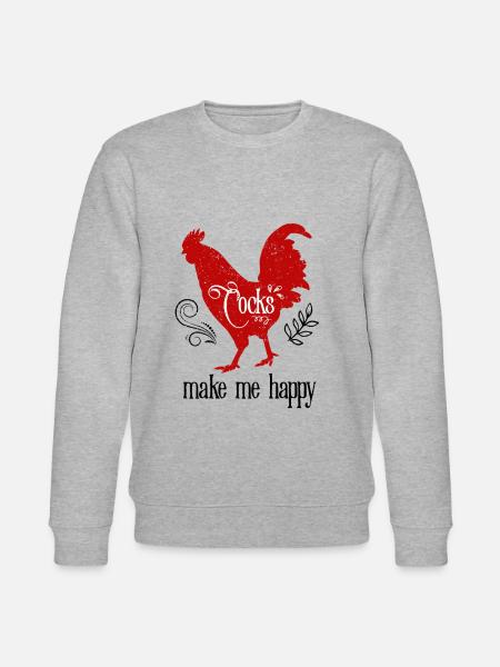 Kukar gör mig glad rolig erotisk ironisk - Ekologisk sweatshirt CHANGER unisex från Stanley/Stella - gråmelerad