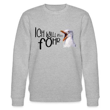 Föhr Urlaub Möwe Nordsee Insel Küste Geschenk - Stanley/Stella Unisex Bio-Sweatshirt CHANGER  - Grau meliert - Vorne - Nik (191cm) & Marisol (170cm)