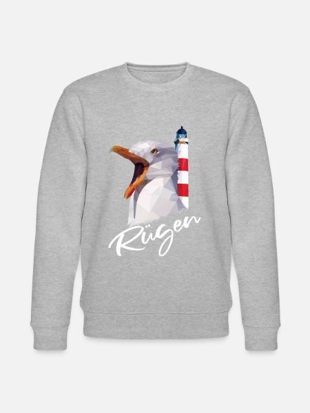 Rügen Insel Ostsee Urlaub Möwe Rüganer Geschenk - Stanley/Stella Unisex Bio-Sweatshirt CHANGER - Grau meliert