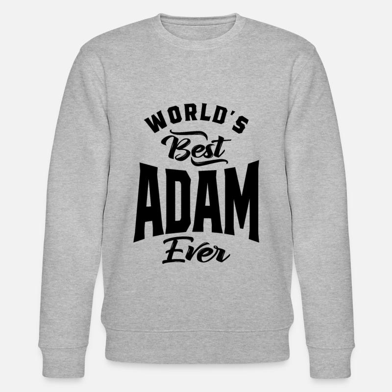 Adam Personalized Name Birthday Gift - Stanley/Stella CHANGER Unisex Organic Sweatshirt - heather grey