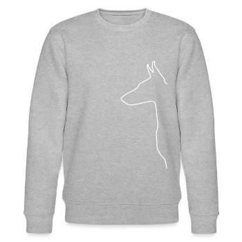 Doberman Pinscher Doberman Gift - Stanley/Stella CHANGER Unisex Organic Sweatshirt - heather grey - Front - Nik (191cm) & Marisol (170cm)