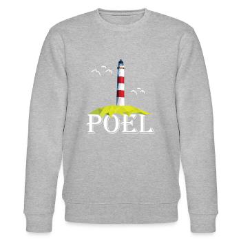 Insel Poel - Leuchtturm Möwe - Souvenir Geschenk - Stanley/Stella Unisex Bio-Sweatshirt CHANGER  - Grau meliert - Vorne - Nik (191cm) & Marisol (170cm)