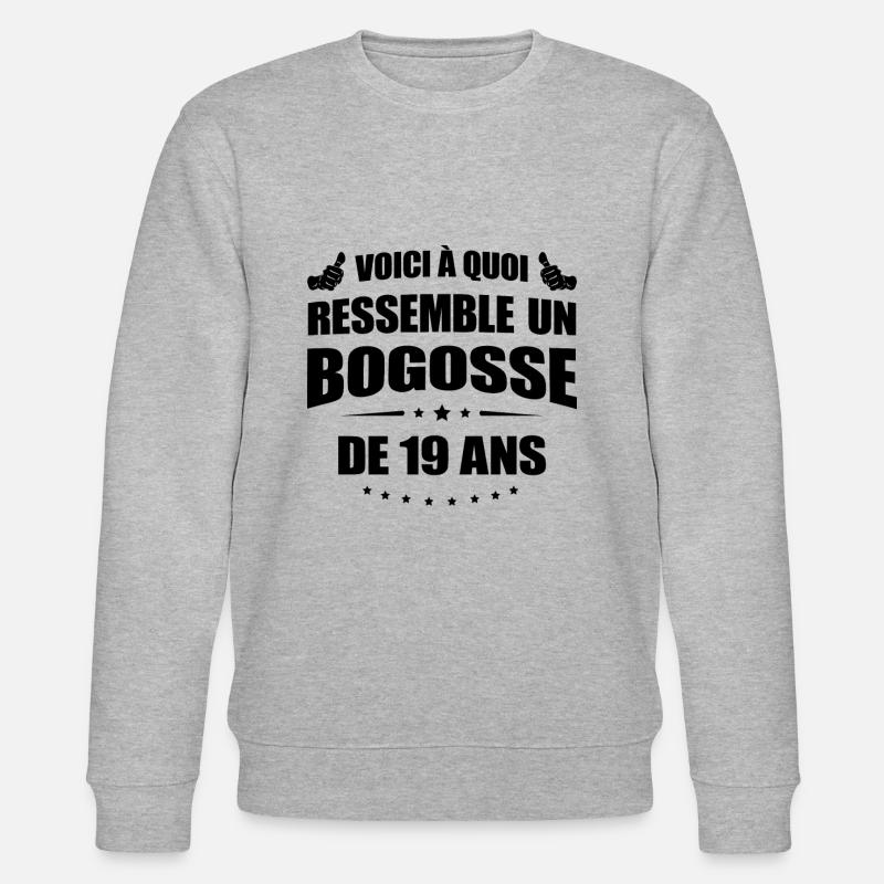 BOGOSSE DE 19 ANS - Sweat bio CHANGER Stanley/Stella Unisexe - gris chiné